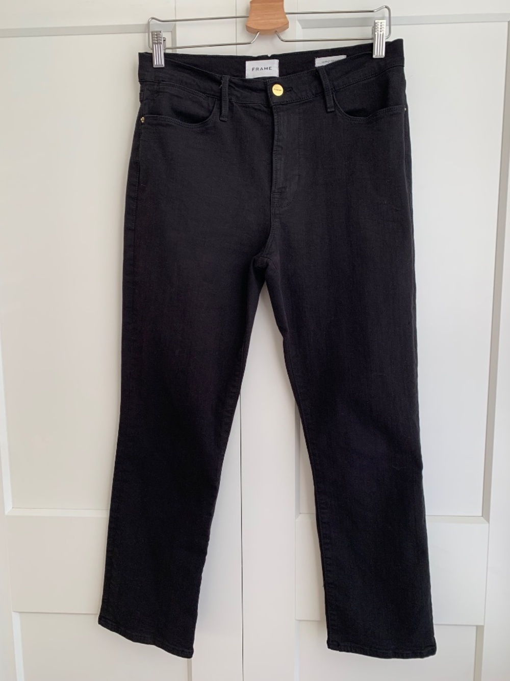 FRAME Le High Straight - Film Noir Women's Size 31
